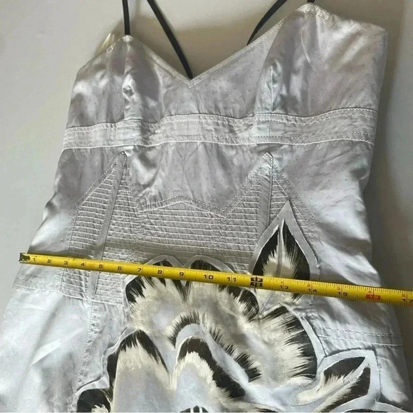 Carolina Herrera Maxi Dress Gown 12 Runway Hand Painted Floral Formal Mermaid - Picture 7 of 16